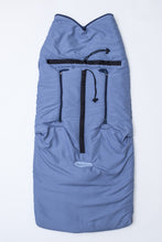 baby parka stroller cover blue back view