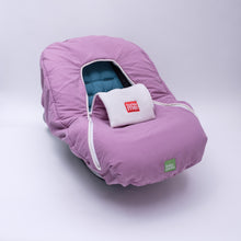 baby parka pink car seat cover front view