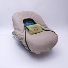 baby parka stone car seat cover front view