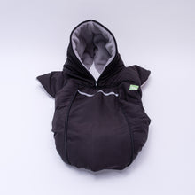 baby parka black carrier coat as seen on Dragons' Den 